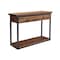 Alaterre Furniture Claremont 43"L Rustic Wood Console Table with Two Drawers and Low Shelf ANCM1074 - alternate 1